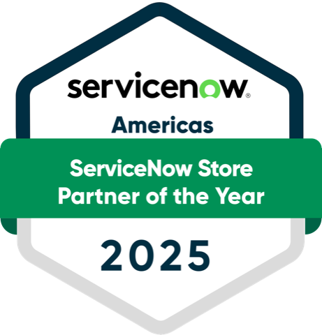 ServiceNow Store Partner of the Year (AMS, 2025) badge