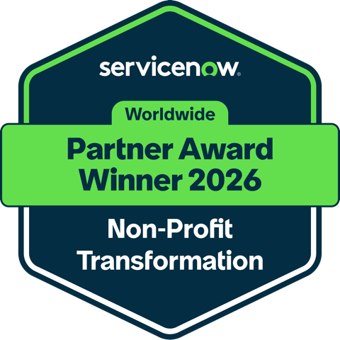 Non-Profit Transformation Partner Award (Global, 2026) badge