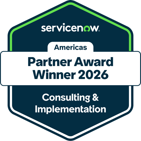 Consulting & Implementation Partner Award (AMS, 2026) badge